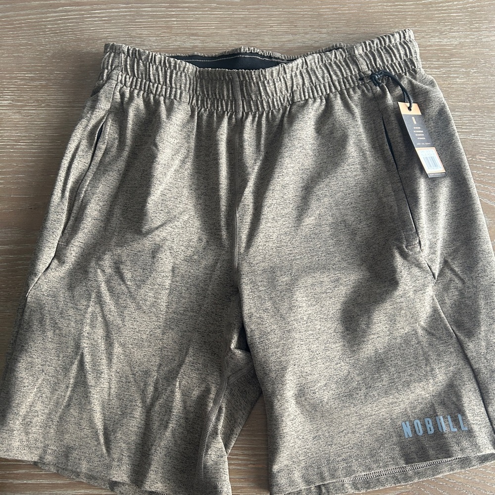 NOBULL Gray Athletic Shorts with Elastic Waistband